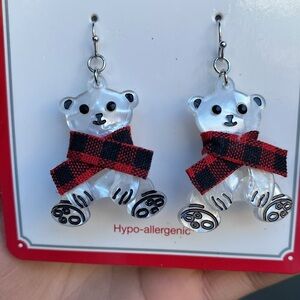 Polar Bear Dangle Earrings